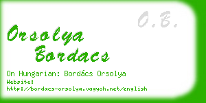 orsolya bordacs business card
